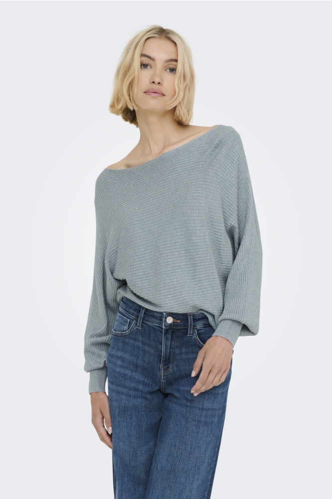 ONLADALINE LIFE L/S SHORT PULLO KNT 15226298 Arona/W. MELANGE